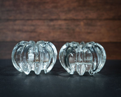 Vintage Glass Candle Holders